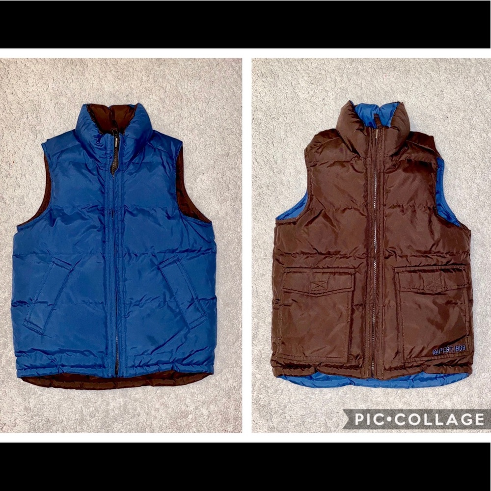 GAP Kids Reversible Puffy Vest w/ pockets XS (4-5)